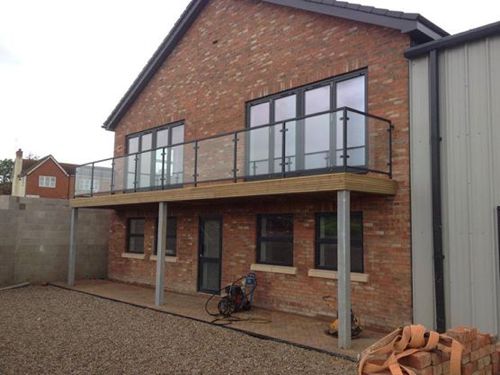 Steel and glass balcony