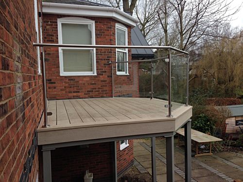 Steel and glass balcony